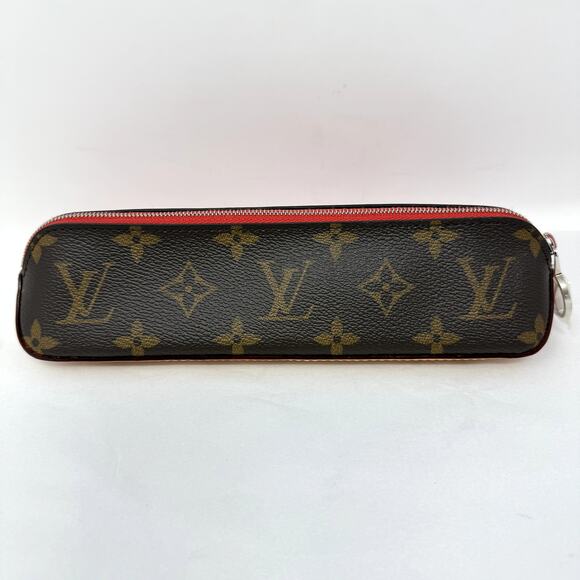 Louis Vuitton Monogram Elizabeth Pencil Pouch Case Red Gi0009 Trous RARE NEW - Picture 13 of 14